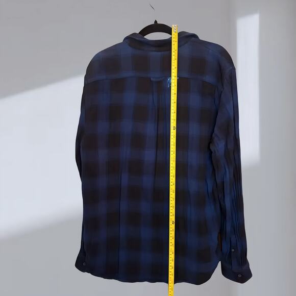 Joe Fresh Navy Check Button-Down Shirt – Men’s L - Picture 5 of 6